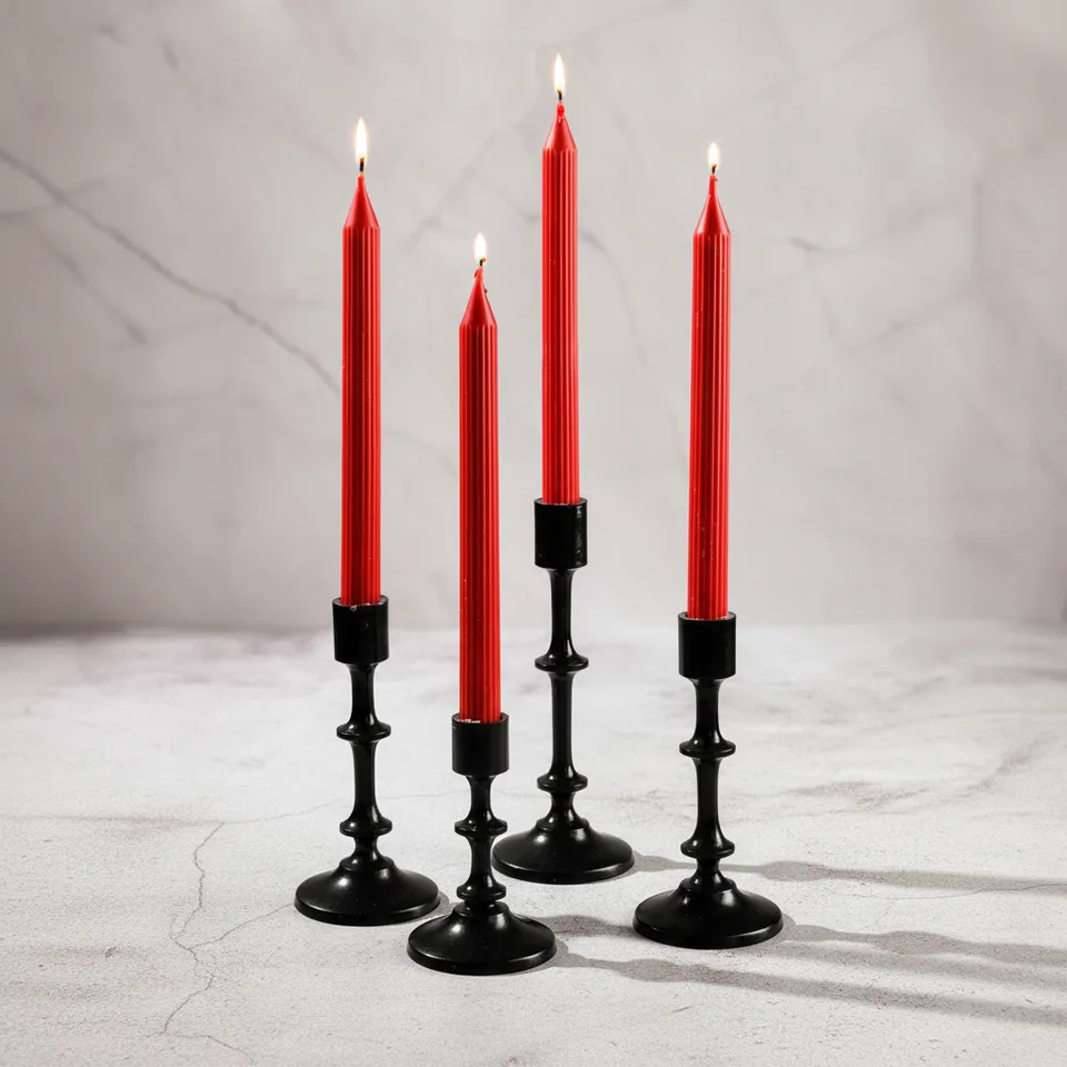 Set of 4 Guidance Taper Candles - Bergamot & Vanilla Scented media 1