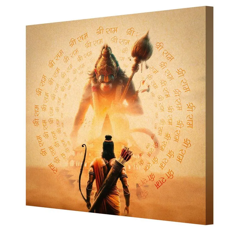 Hanuman Rama Wall Painting media 5