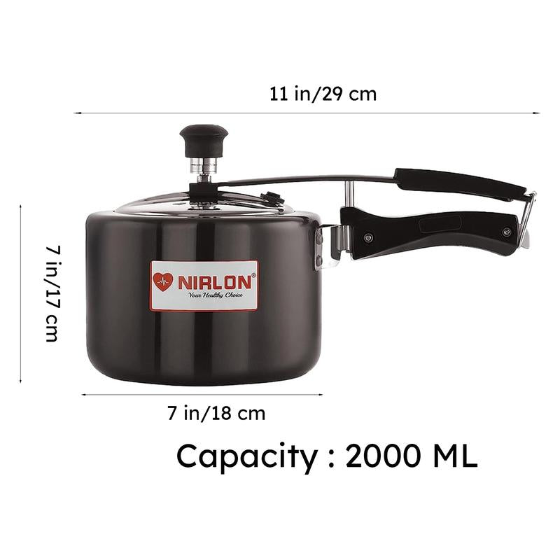 Nirlon Hard Anodized Pressure Cooker Inner Lid - 2000 ML/ 7 Inches media 10