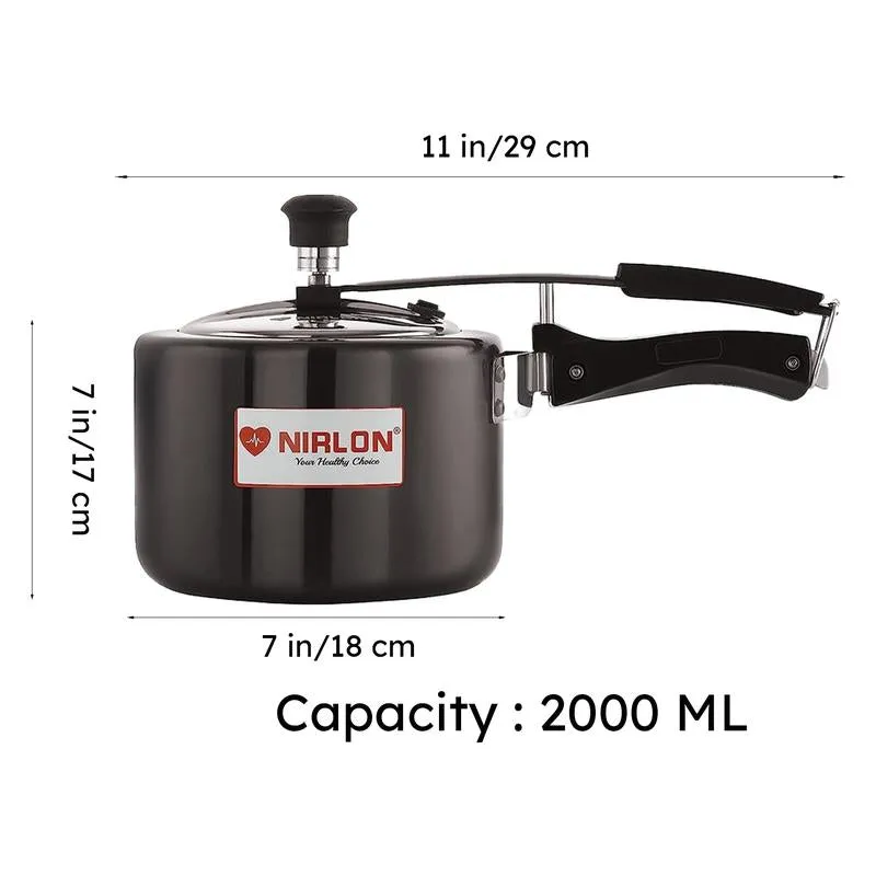 Nirlon Hard Anodized Pressure Cooker Inner Lid - 2000 ML/ 7 Inches media 10