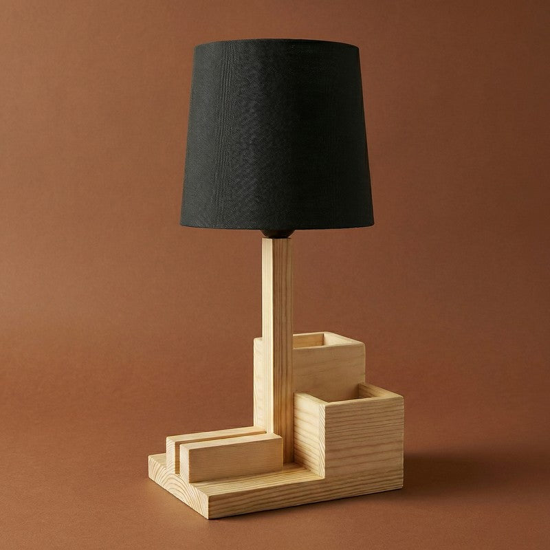 Hyve Desk Organiser Jute Table Lamp - Black,Brown media 7
