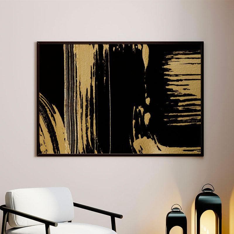 Luxury Gold Canvas Painting - Black Frame