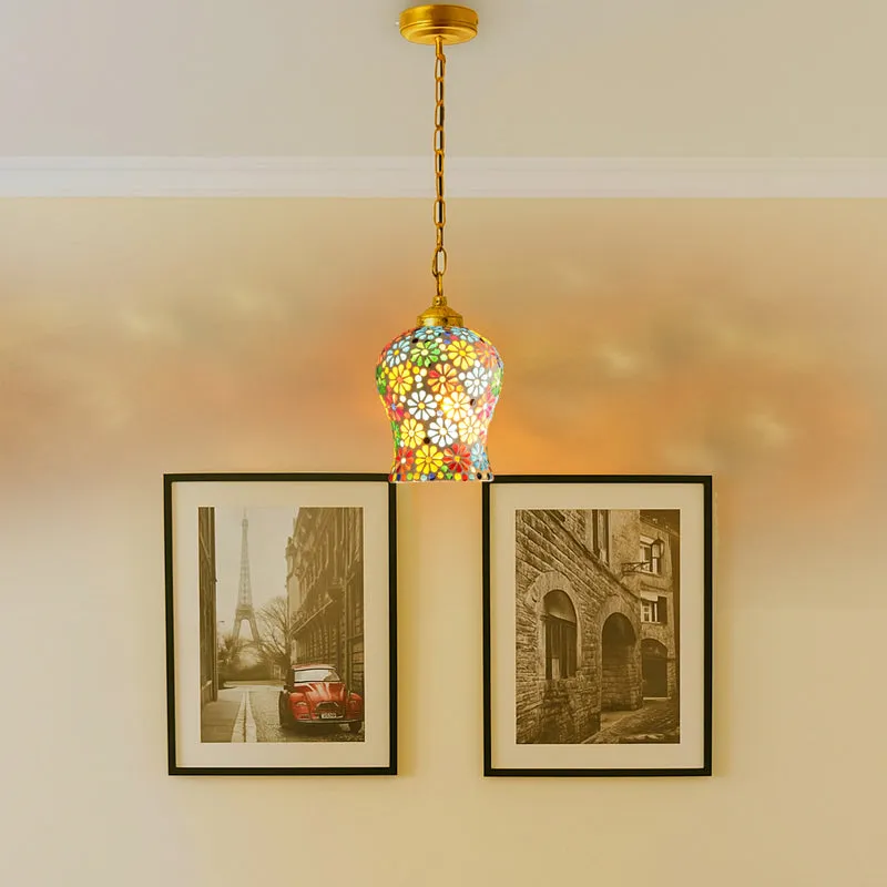 Mosaic Multi Glass Ceiling Lamp media 2