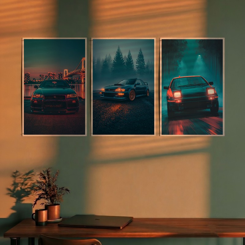 Auto Horizon Cars Polymer Wall Poster