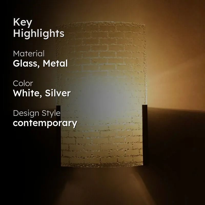 Bricksy Glass & Metal Wall Lamp media 2