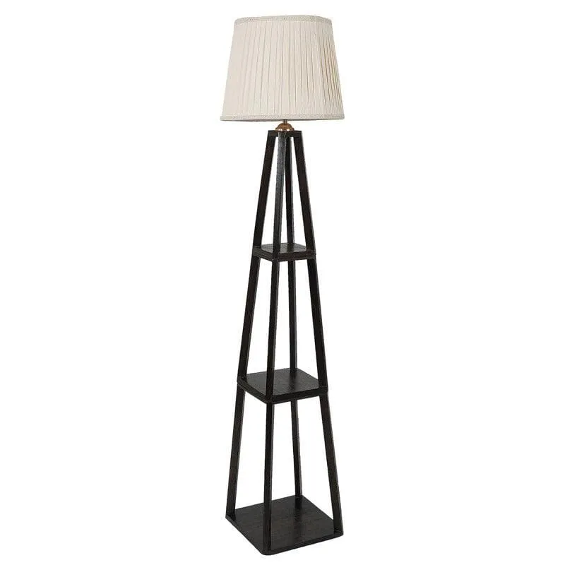 Seasa Wistera Floor Lamp With Shelf - White media 4