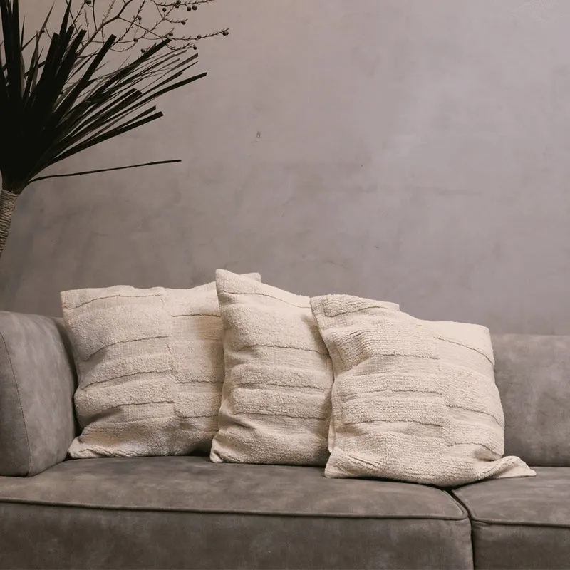 Cozy Courier Tufted Cushion Cover (Ivory) - Set Of Three media 1