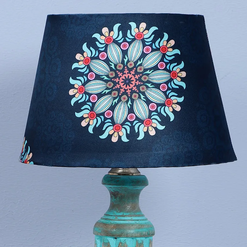 Toile Totem Printed Mango Wood Table Lamp - Multicolor media 3