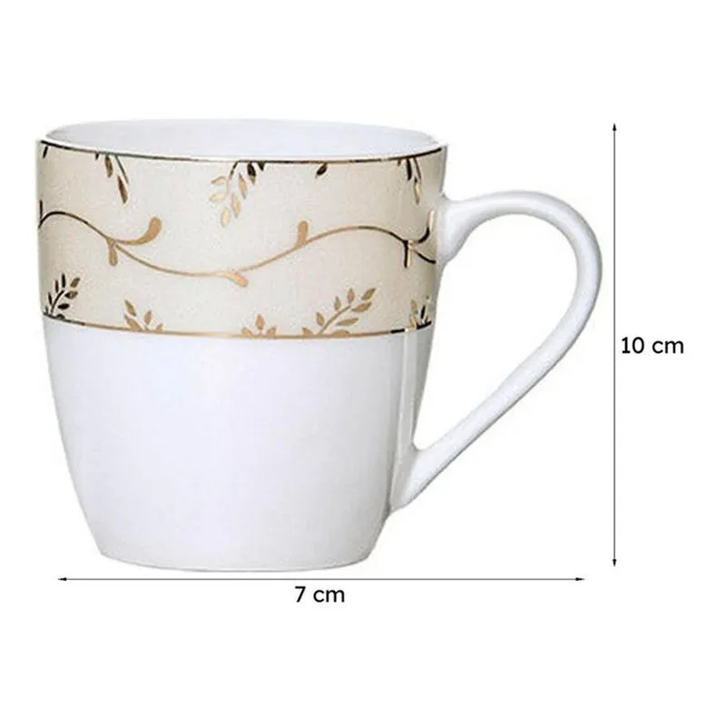 Sonaki Sego Floral Bone China Tea Cup (180 mL Each) - Set Of Six media 6