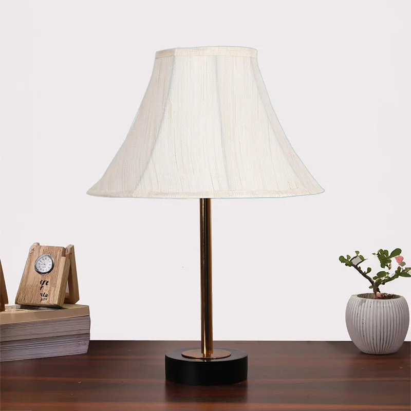 Ceylon Arc Rodin Wooden Table Lamp - OffWhite,Gold,Black media 3