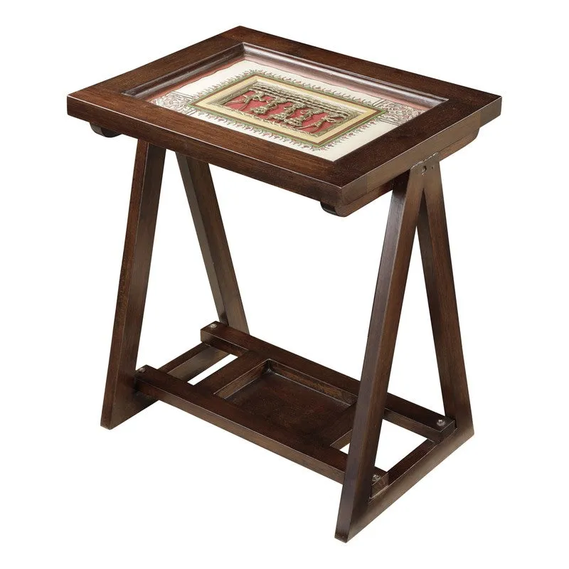 Tulip Teak Wood Side Table media 3
