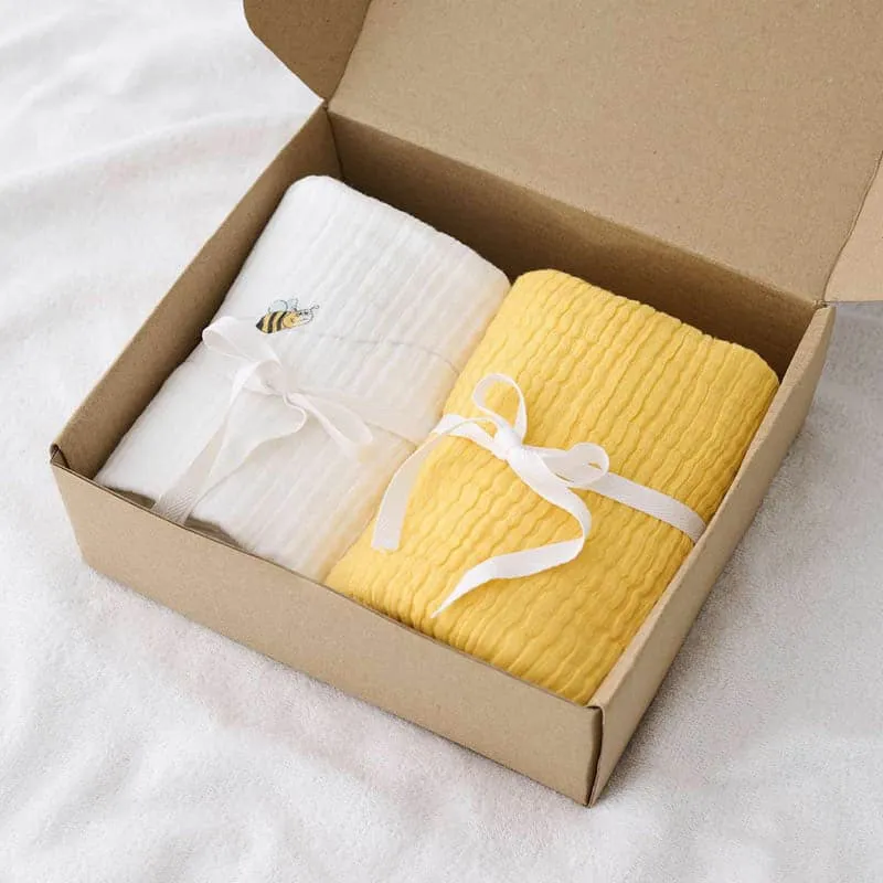 Little Maive Baby Bath Towel (Yellow) - Set Of Two media 5