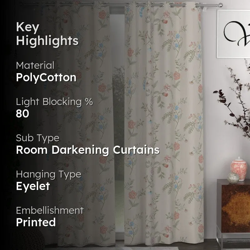 Floral Mirage Panel Curtains - Set of Two media 2