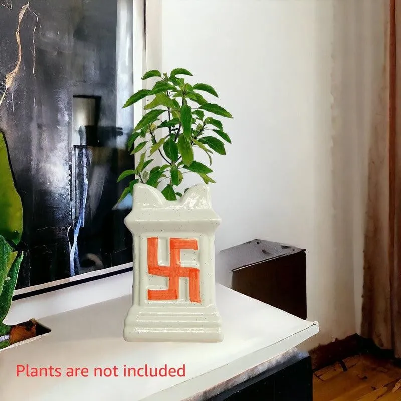 Swastika Planter - White media 3