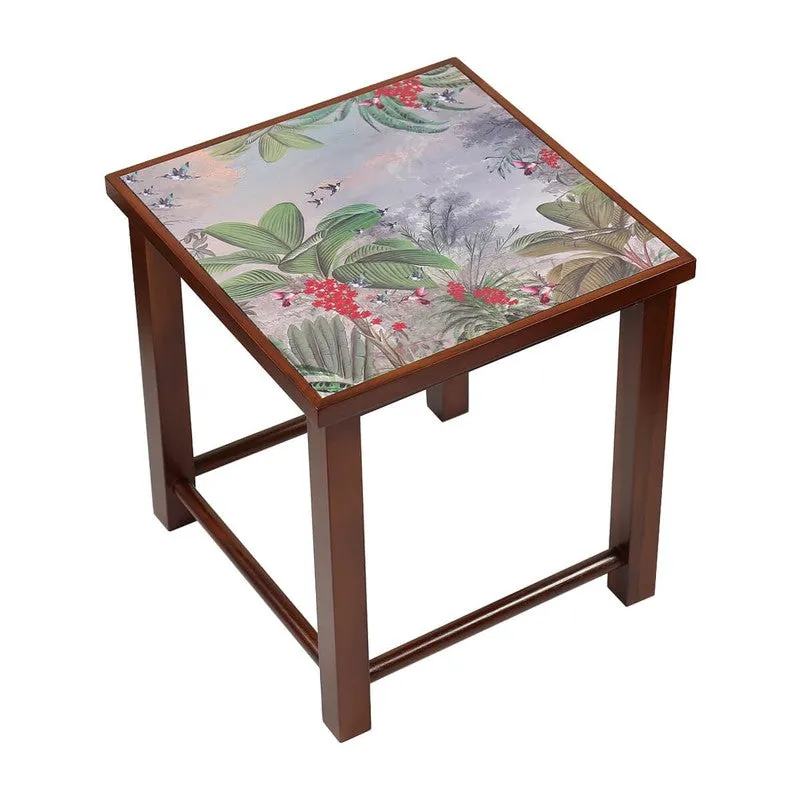 India Circus Teak Wood Tropical View Nesting Stool - Set Of Three media 5