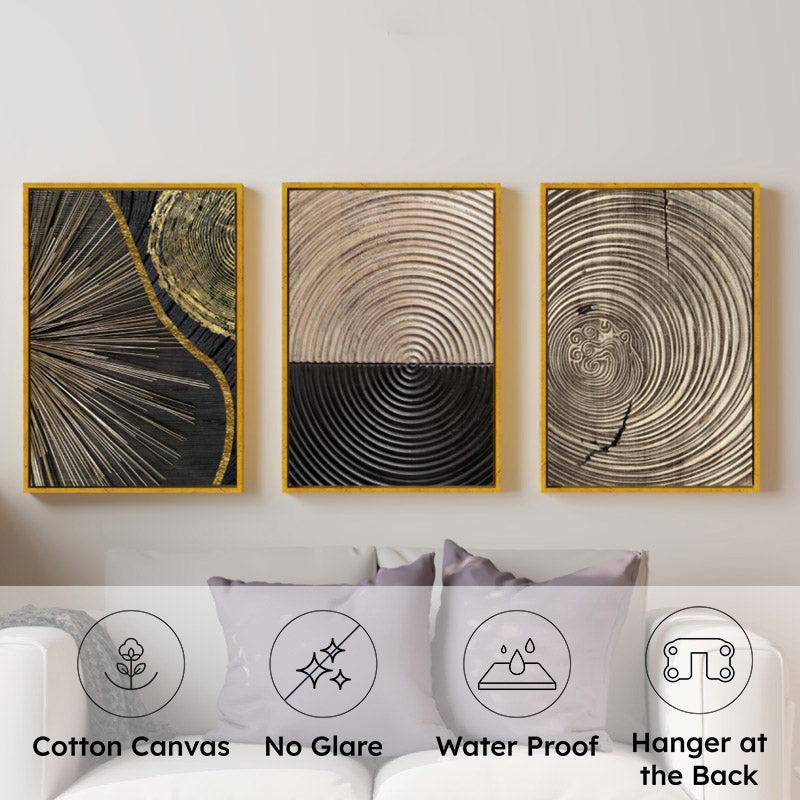 Silvanna Abstract Cotton Canvas Wall Art - Set Of Three media 8