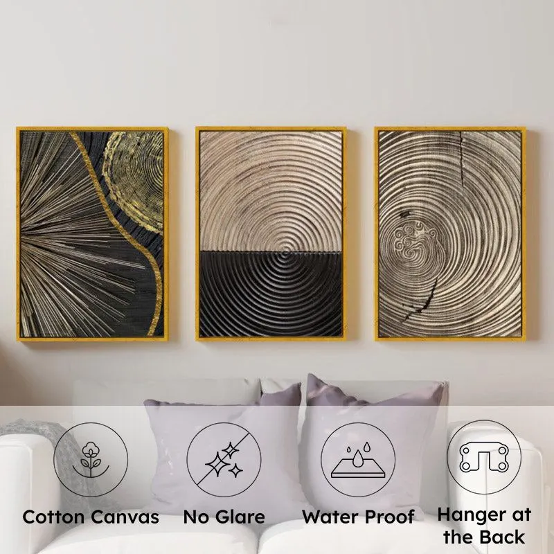 Silvanna Abstract Cotton Canvas Wall Art - Set Of Three media 8