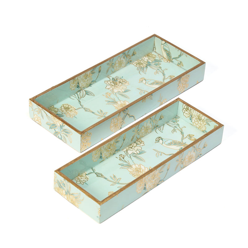 Ketaki Enamel Coated Serving Tray (Rectangle) - Set Of Two media 6