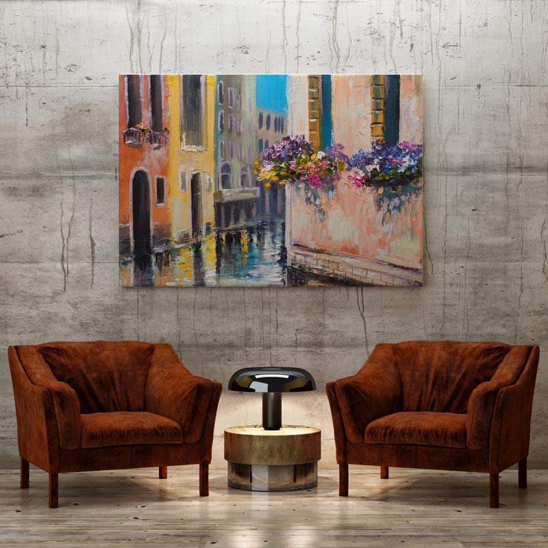 Roofs Of Houses Canvas Wall Painting - Gallery Wrap