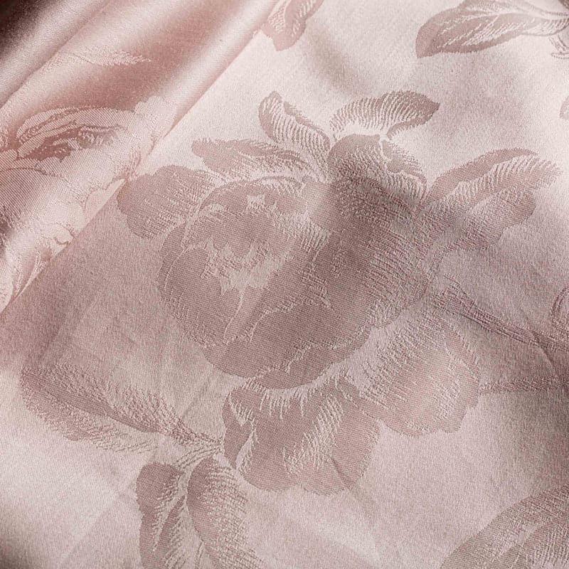 Fruva Floral Jacquard Cotton Bedsheet (Pale Pink) - 300 TC media 5