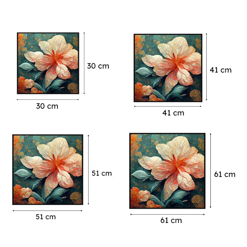 Contemporary Abstract 3d Flower Wall Painting media 6