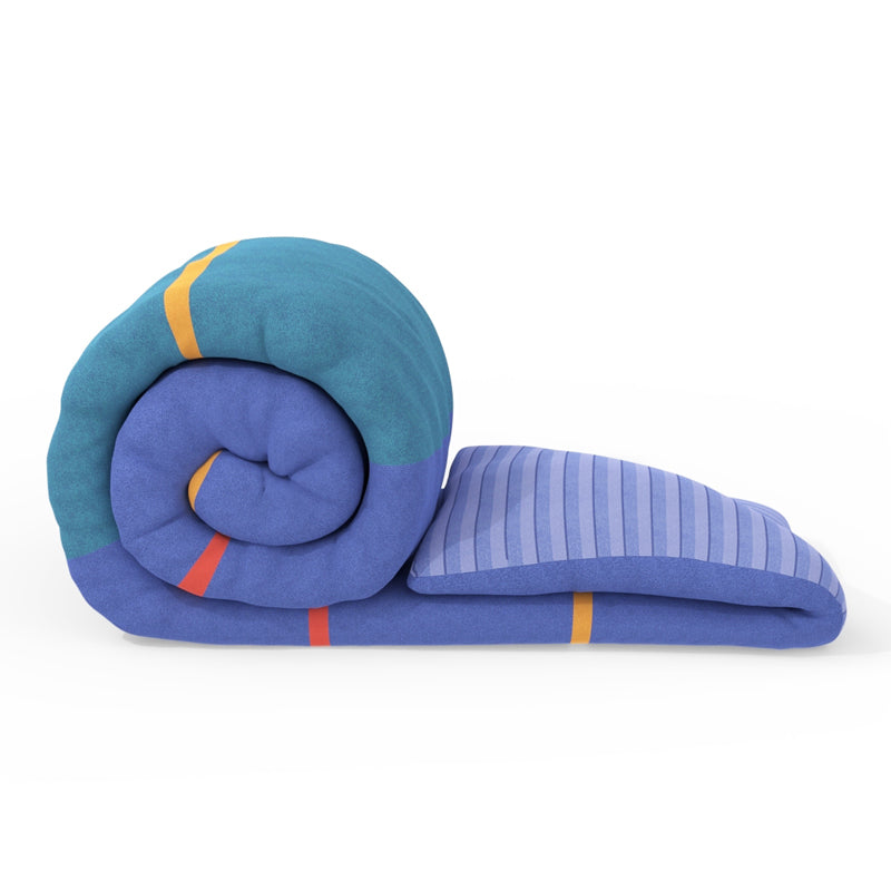 Nautica Line Shift Reversible Comforter (Blue) - 130 GSM media 5