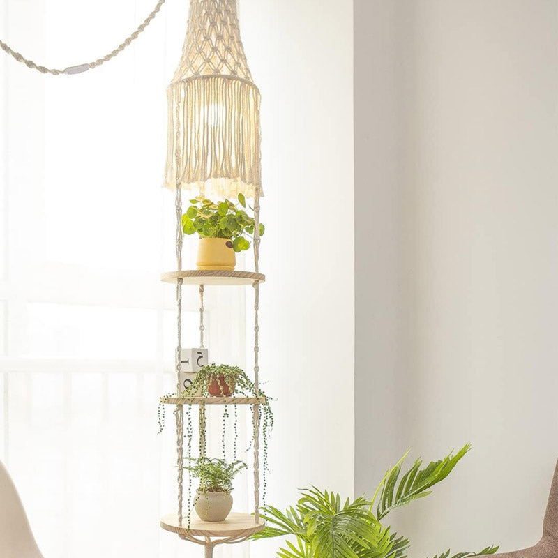Isando Boho Macrame Shelf media 3