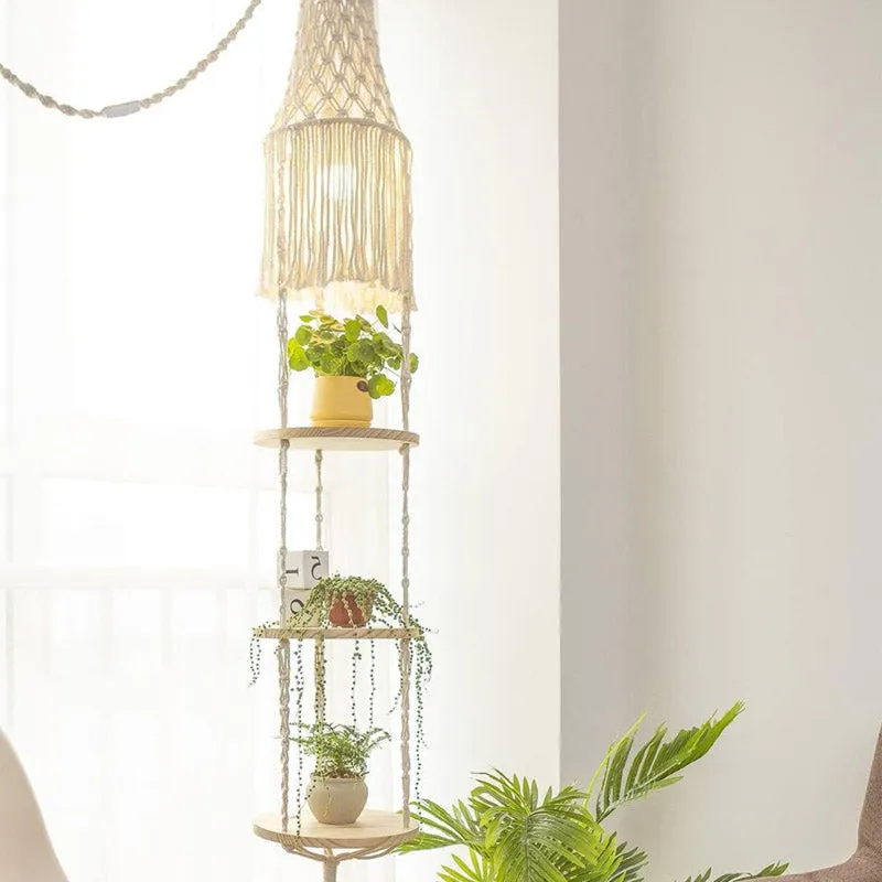 Isando Boho Macrame Shelf media 3
