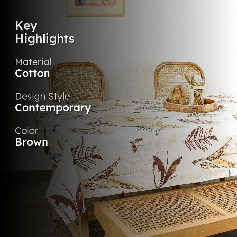 Madera Terra Woven Table Cover - Brown media 2