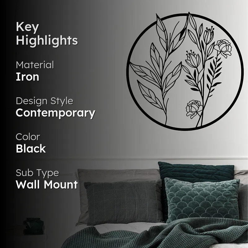 Natura Flower Black Iron Wall Accent media 2