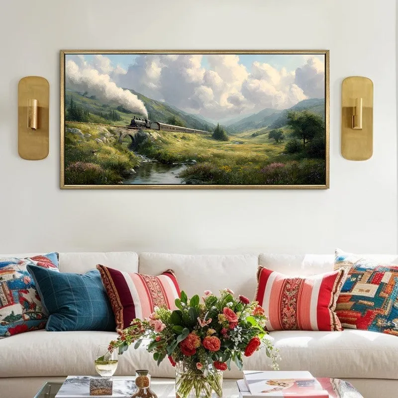 Greenpass Canvas Wall Painting With Frame media 1