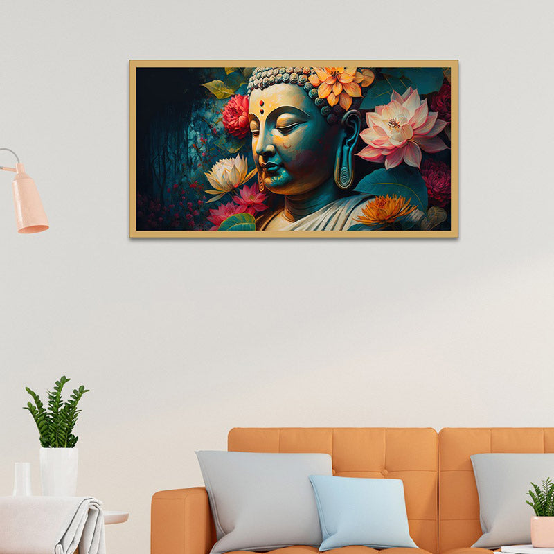 Soul In Peace Buddha Canvas Wall Painting