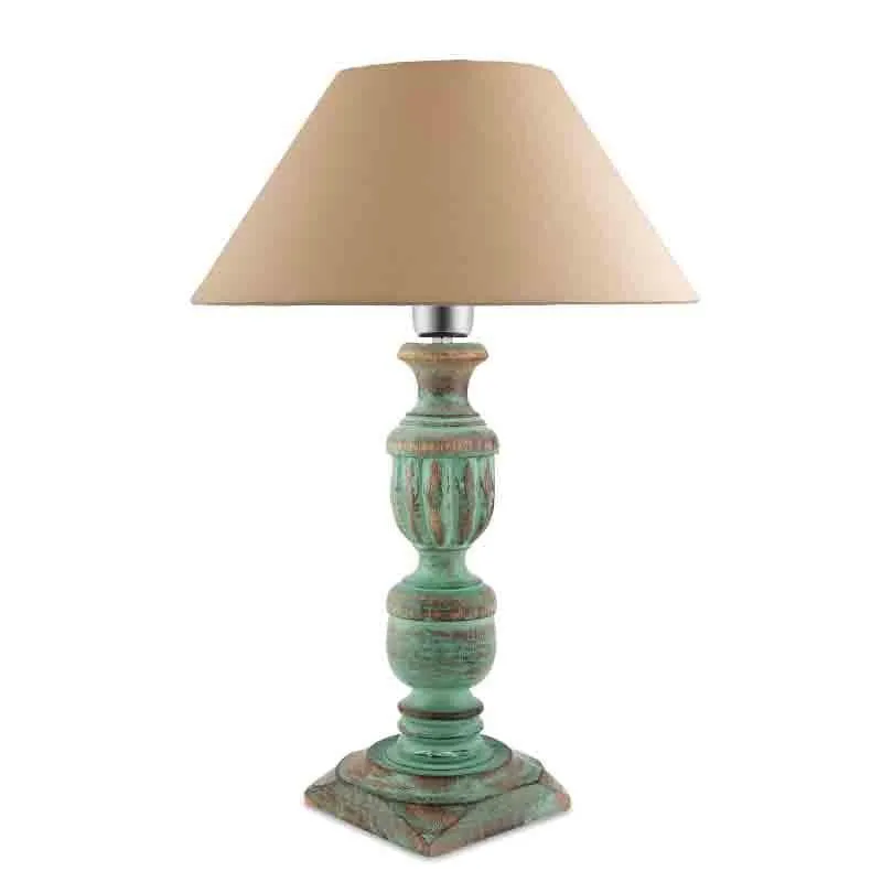 Lueur Fabric Table Lamp - Blue,Brown media 4