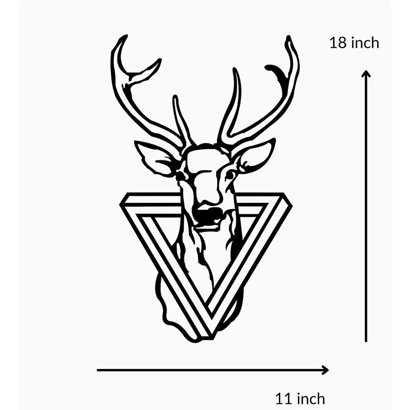 Reindeer Trace Black Iron Wall Accent media 5