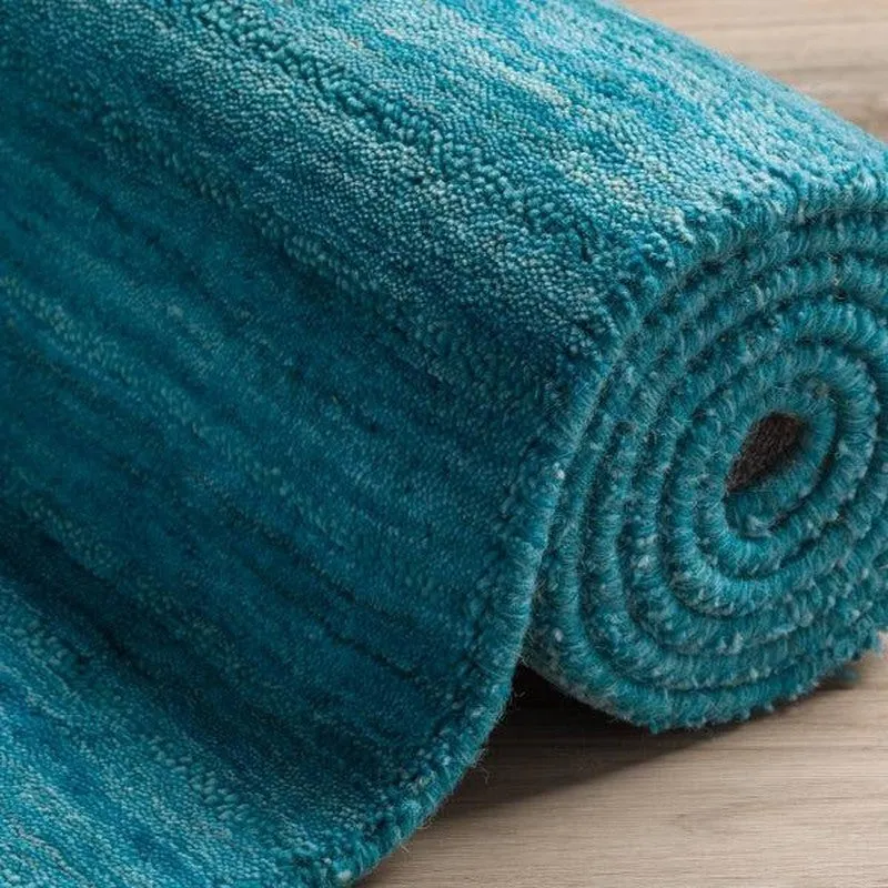 Aylin Hand Woven Wool Rug - Blue media 7