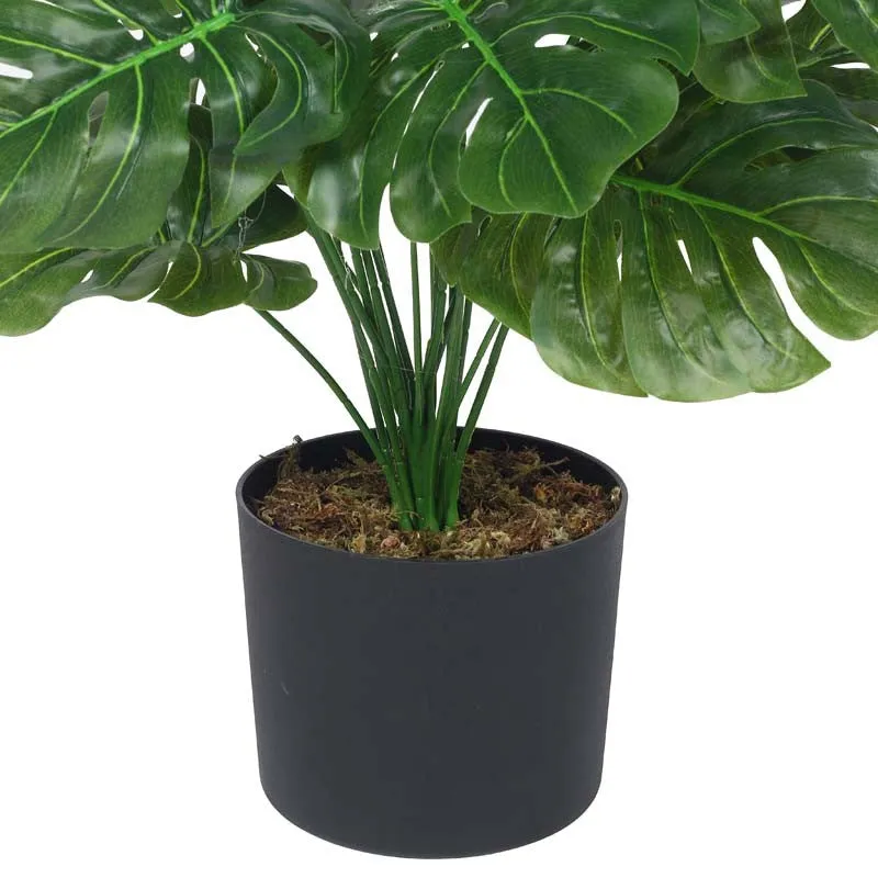 Leafscape Artificial Plant With Black Fiber Pot - 3 Feet media 6