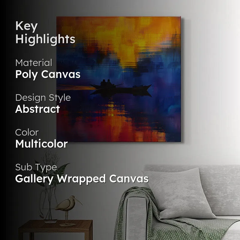Sunset Boat Ride Poly Canvas Wall Painting media 2