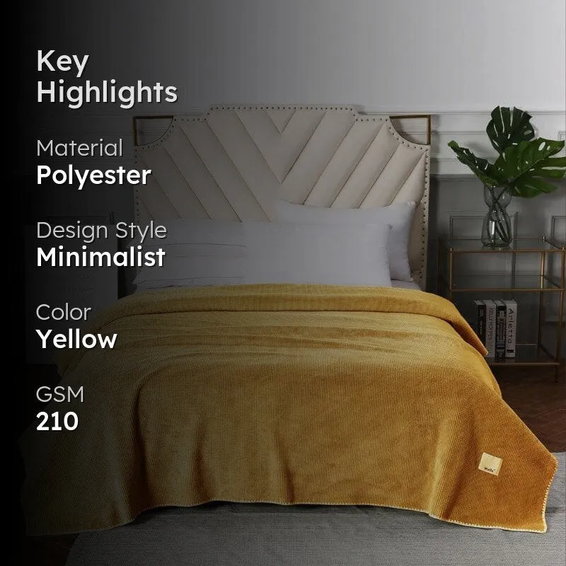 Idyllic Snigu Yellow Polyester Blanket media 2