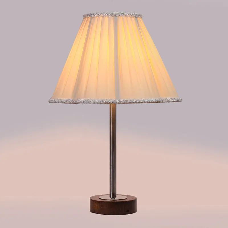 Pleatra Rodin Wooden Table Lamp - White,Silver,Brown media 5