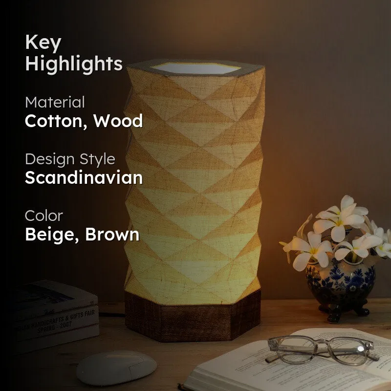 Fig Living Lumi Hexa Cotton Table Lamp - Beige media 2