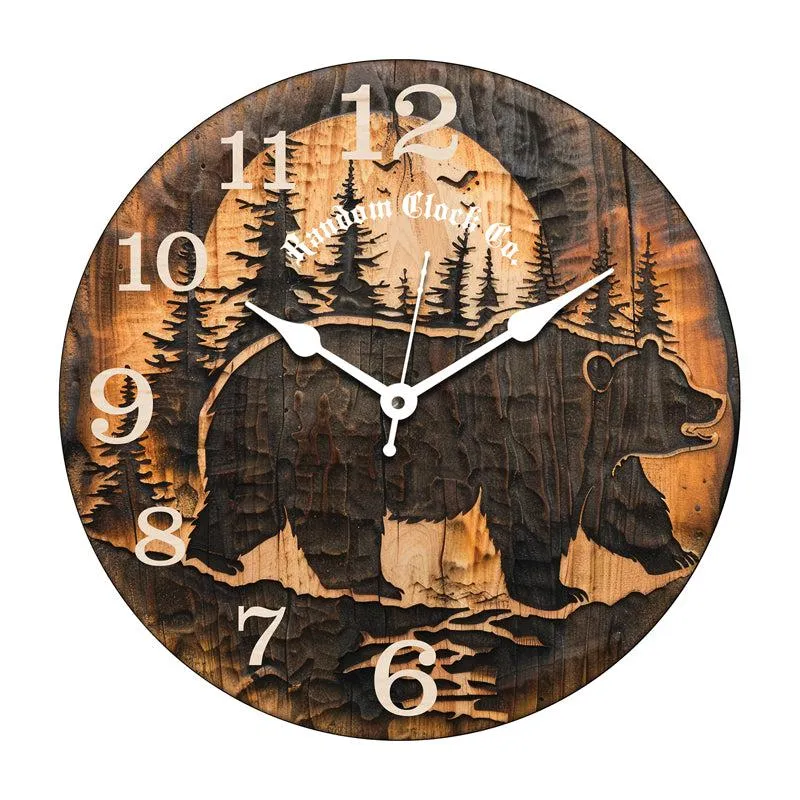 Momentus Analog Wooden Wall Clock media 3
