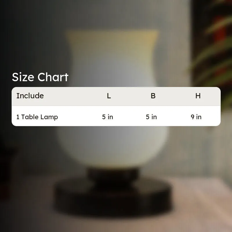Astris Glass Wooden Table Lamp - White media 9