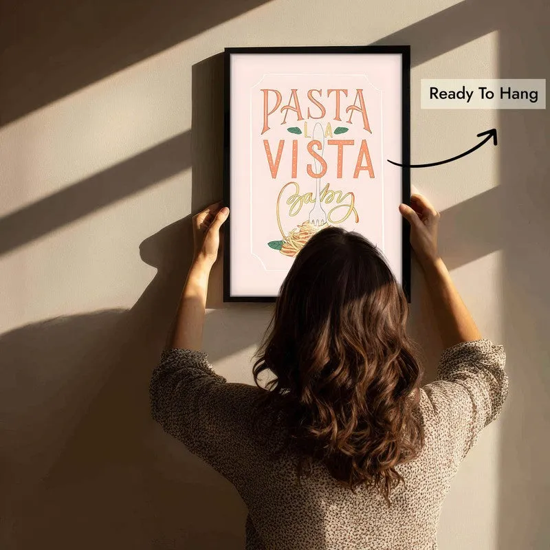Pasta Vista Archival Canvas Wall Art - Black media 6