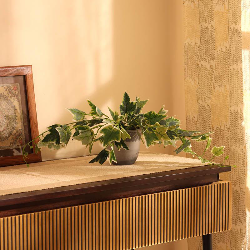 Artificial Green Bush With Plastic Pot media 3