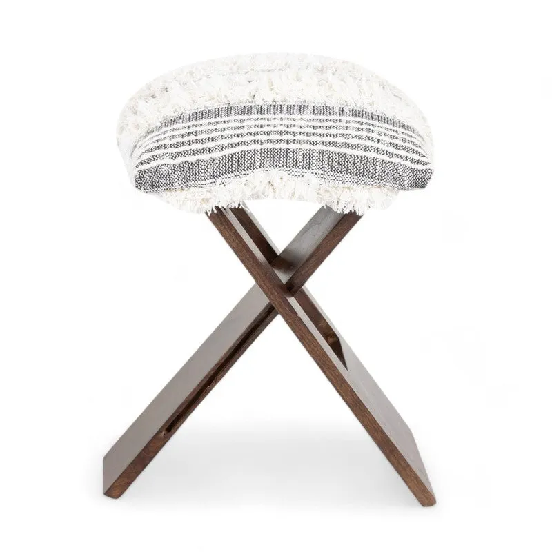 Gavro Sheesham Wooden Bench - Grey media 3