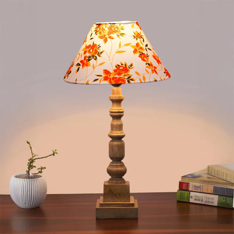 Fleur Cone Arbor Wooden Table Lamp - Multicolor media 2
