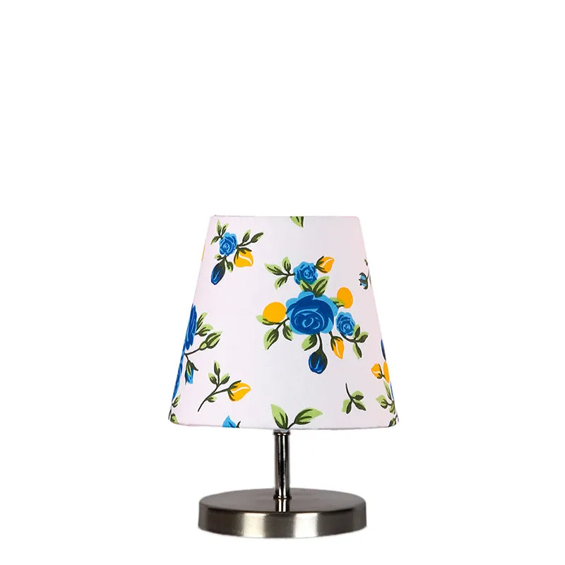 Vidro Blue Fleur Fabric Table Lamp - Multicolor media 4