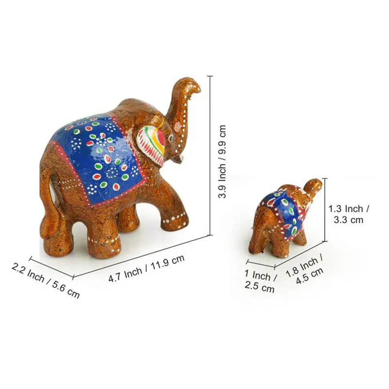Saptamriga Tusk Handpainted Resin showpiece - Seven Piece Set media 6