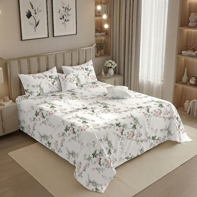 Moon Flowers GlaceCotton Kids Bedding Set (180 GSM) - Five Piece Set