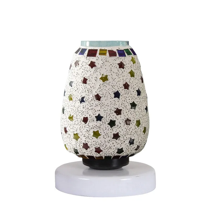 Lumyra Glass Table Lamp With Wooden Base - Multicolor media 5